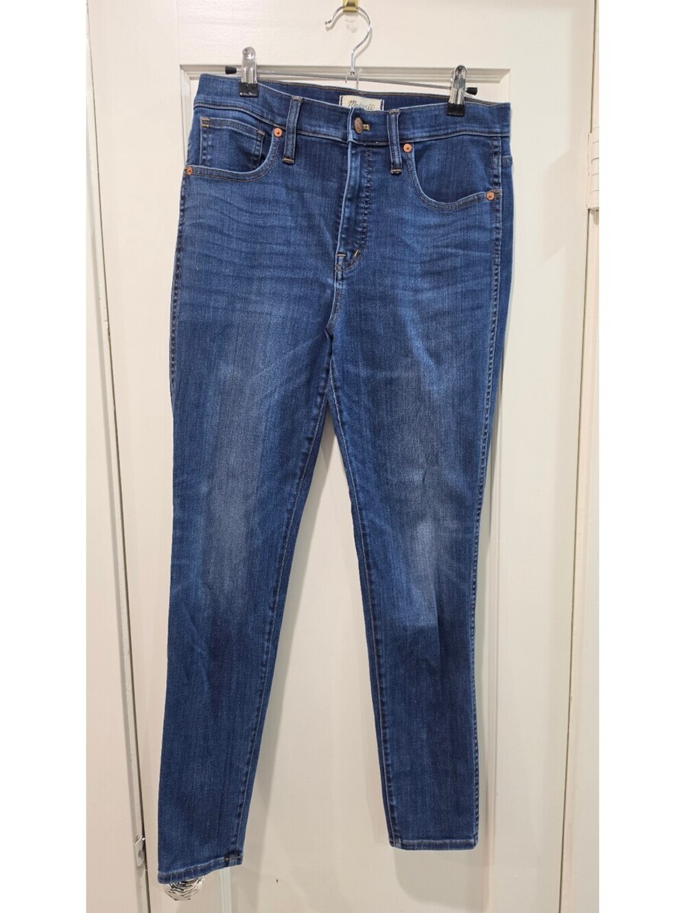 Madewell 10" High-Rise Skinny Jeans Size 29 Dark Wash Denim